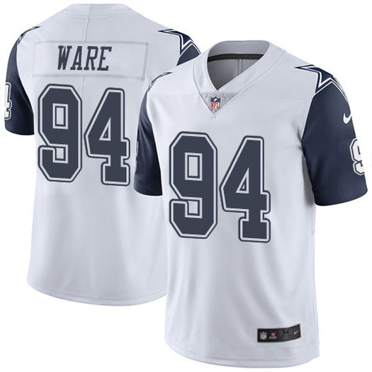 Men's Dallas Cowboys #94 DeMarcus Ware White Vapor Limited Stitched Jersey